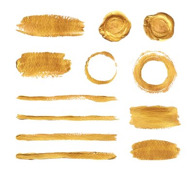 Gold Paint On Wooden Panel For Background Stock Photo, Picture and Royalty  Free Image. Image 121695714.