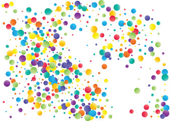 Festive color round confetti background. Abstract frame confetti texture for holiday, postcard, poster, website, carnivals, birthday and children's parties. Cover confetti mock-up. Wedding card layout