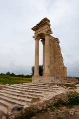 Fototapeta na wymiar Ancient columns of Apollon Hylates, sanctuary in Limassol district, Cyprus