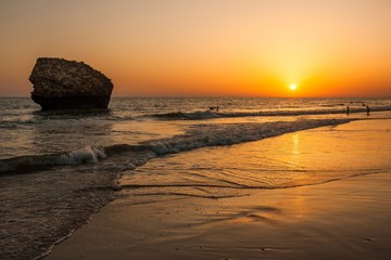 Beautiful sunset on the beach