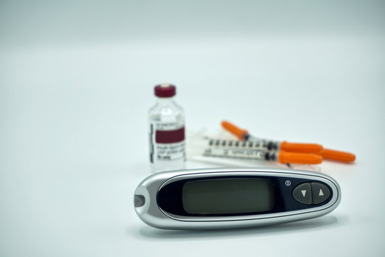 Insulin Bottle, Disposable Syringes, Pump, Blood Glucose Monitoring For Injections To Treat Diabetes