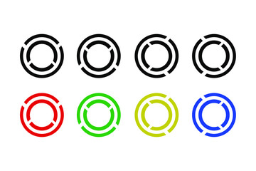 Fototapeta premium circle icon with many color and one black ready to use