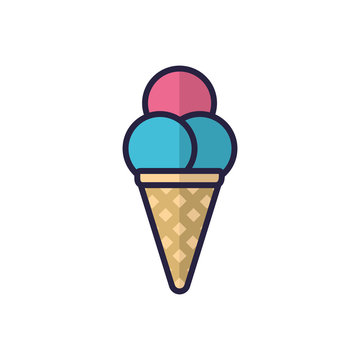 Isolated sweet ice cream icon vector design