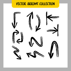 Arrow doodles collection. Hand drawn arrows.