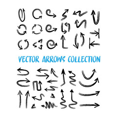 Arrow doodles collection. Hand drawn arrows.