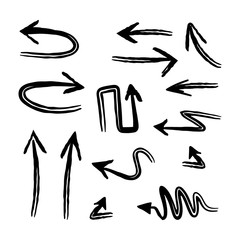Arrow doodles collection. Hand drawn arrows.