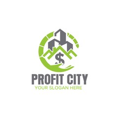 profit up city management logo designs