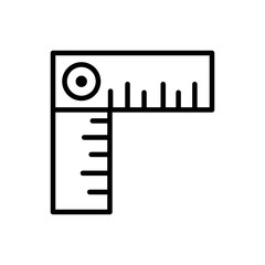 square ruler architecture icon line style