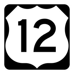 US route 12 sign