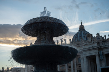 Fototapeta na wymiar Vatican City, November 23, 2019: A view of Saint Peter's Basilica