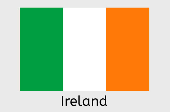 Irish flag icon, Ireland country flag vector illustration