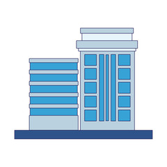 modern building icon, flat design