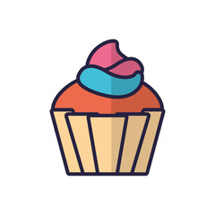 Isolated sweet muffin icon vector design