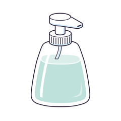 Liquid soap bottle isolated