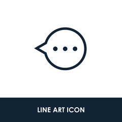 Bubble Chat Illustration Single Icon Design Vector EPS 10