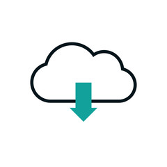 Isolated download icon vector design