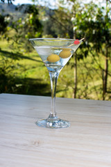 accompanied by lemon and olive