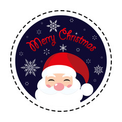 Merry Christmas. Santa Claus. Icon. Vector. Flat.