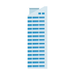 modern city building icon, flat design