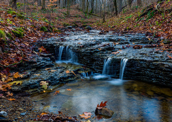 McConnell Mills State park waterfalls in autumn in color  hell's hollow © Spartaneyes