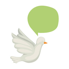 Isolated dove bird vector design