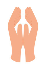 Isolated hands signal icon vector design