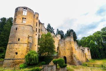 Fototapeta na wymiar Old castle ruins, general view, Europe