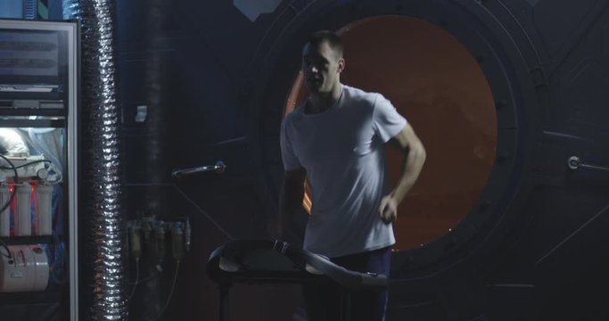 Astronaut training in Mars base