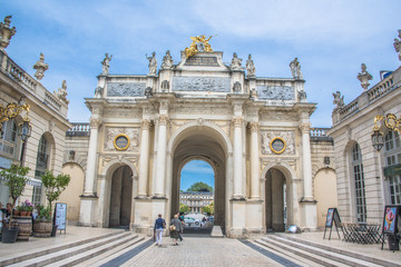 Fototapeta na wymiar Nancy, place Stanislas & Arc de Triomphe, Grand Est, Lorraine, France