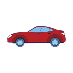 sport car icon, flat design
