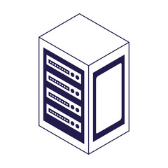 data server center icon, flat design