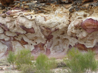 colorful rockwall at the Breakaways Western Australia