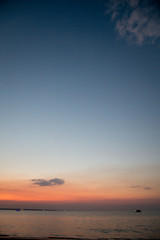 bright sunset over ocean Darwin Northern Territory Australia 