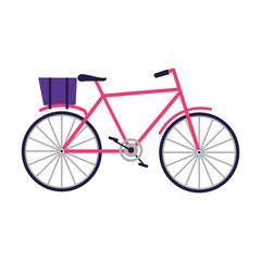 vintage bicycle icon, flat design