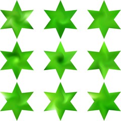 Set of hexagram chromatic backgrounds.