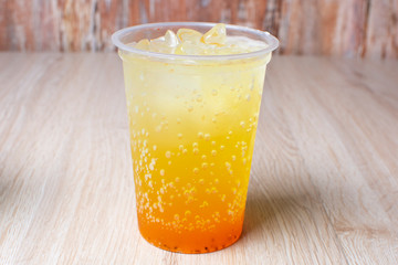 Flavored tropical fruit and ice sodas