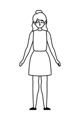 avatar woman person vector design