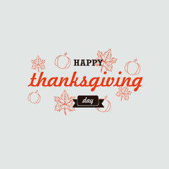 the thanksgiving postcard wallpaper design with pumpkin and leaf  leaves logo