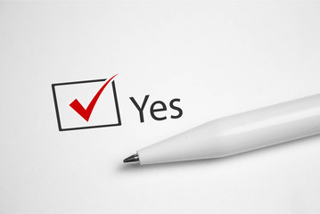 Stock photo Yes check box Choice Yes