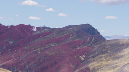 Red Valley near the rainbow mountain in Palccoyo, Cusco, Peru