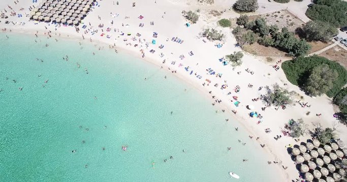 Plaża Elafonisi z drona