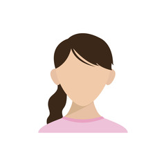 Isolated woman head vector design