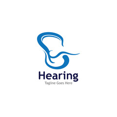 Fototapeta premium Hearing Logo Template vector icon illustration