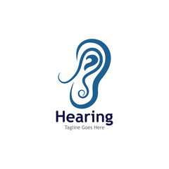 Obraz premium Hearing Logo Template vector icon illustration