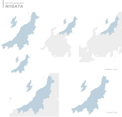 dotted Japan map, Niigata