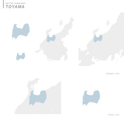dotted Japan map, Toyama