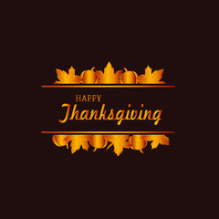 the thanksgiving postcard wallpaper design with pumpkin and leaf  leaves logo