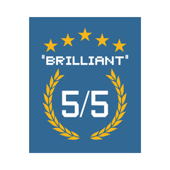 five stars rating symbol