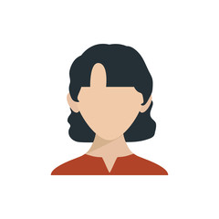 Isolated woman head vector design