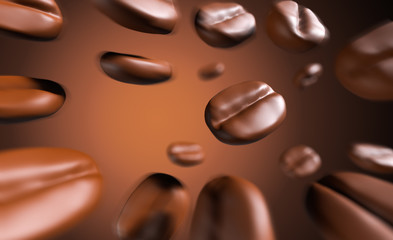 Flying Roasted Coffee bean,
